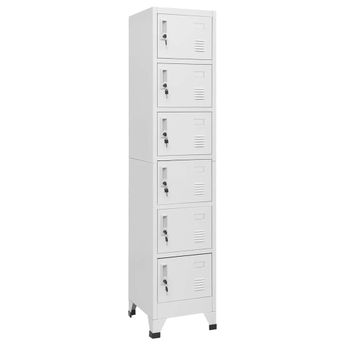 vidaXL Locker Cabinet Light Grey 38x40x180 cm Steel